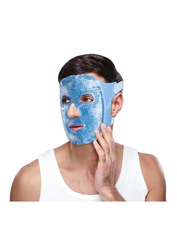 Masque de protection visage - en jersey de coton rayé (NEIGE/TULIPE)