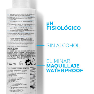 PHYSIOLOGIQUE Leche Desmaquillante y Limpiadora Facial para Piel Sensible y Seca 200 ml