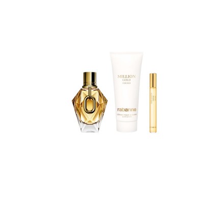 Estuche Million Gold For Her EDP Recargable 90 ml + Body Lotion 100 ml + Mini 10 ml